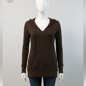 Juicy Couture Brown Long Sleeve Cotton Hoodie With Logo Medium